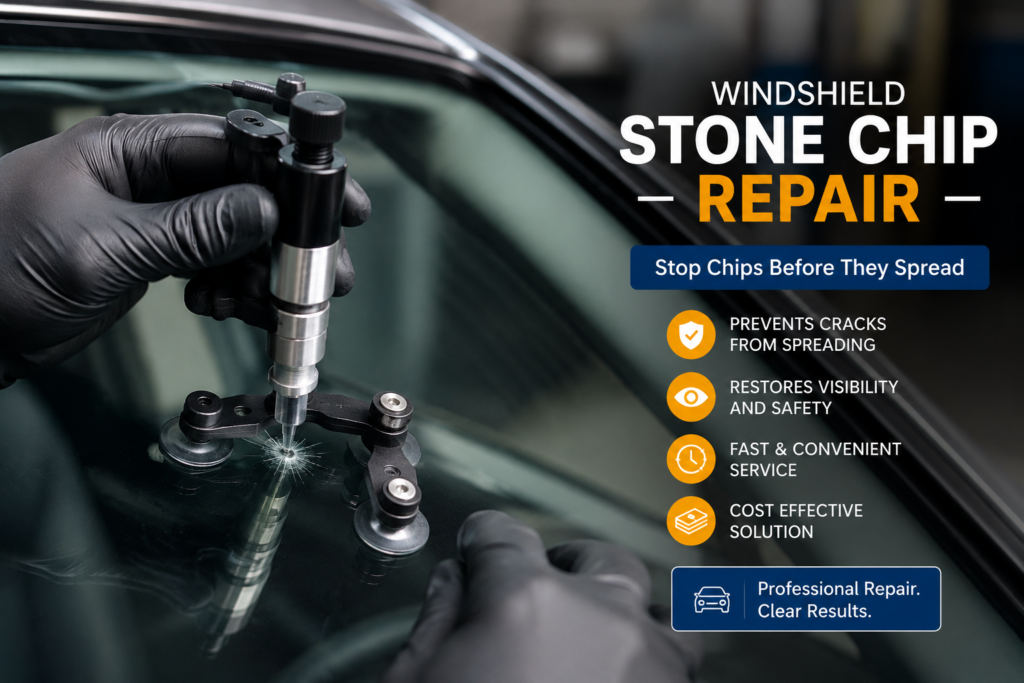 windshield stone chip repair diamond glass uae
