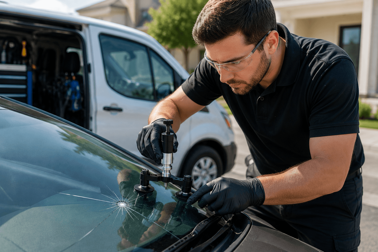 Windshield chip and crack repair service in UAE