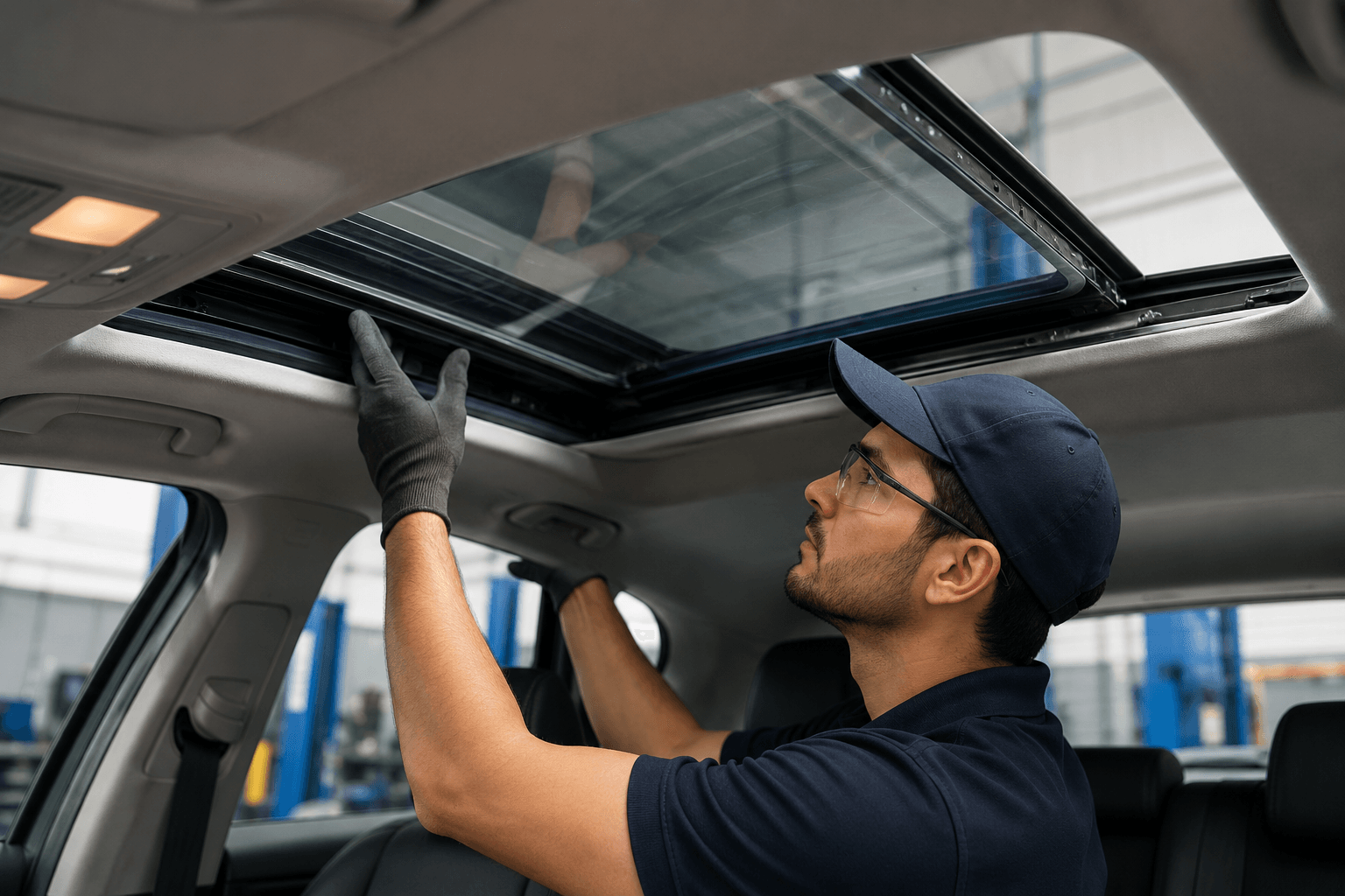 Sunroof glass replacement and sealing service in UAE